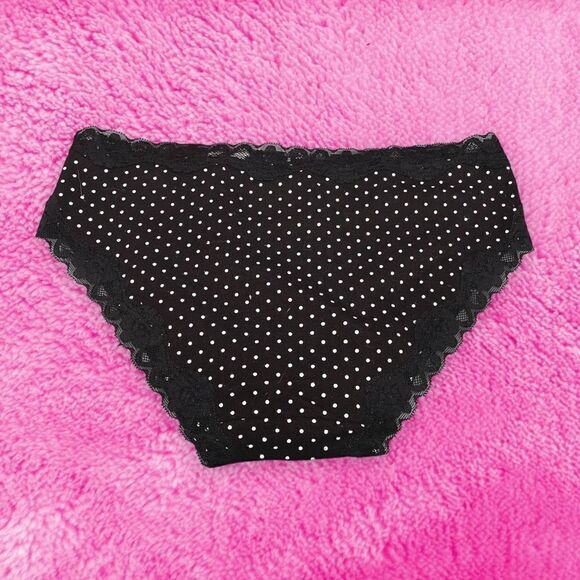 Polka Dot Black Bikini Panty - Picture 2 of 5